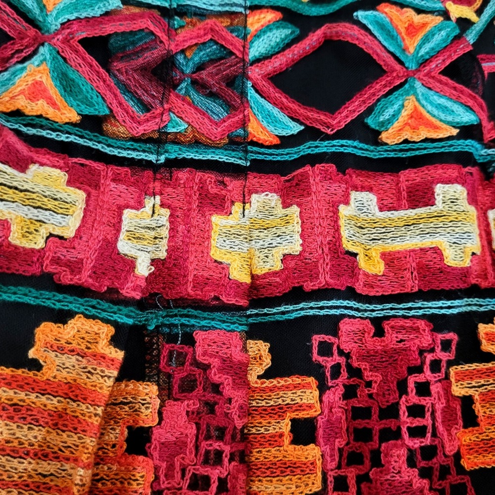 NWT Eva Franco Anthropologie Embroidered Multicolor Tribal Boho Maxi Skirt 2 - Picture 5 of 12